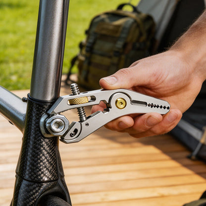 Stainless Steel Pocket Tool – 5-in-1 Compact EDC Wrench, Pliers and Screwdriver Multi Tool for Camping, Outdoor Survival, DIY and Home Repairs