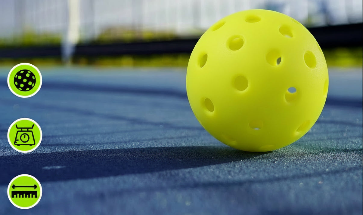 Outdoor Pickleball Balls – 40-Hole High-Performance Durable Pickleballs for Training, Practice Sessions, Recreation and Tournament Play