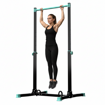 Indoor Pull Up Bar Station – Floor Standing Single Pole Fitness Frame for Home Strength and Bodyweight Training