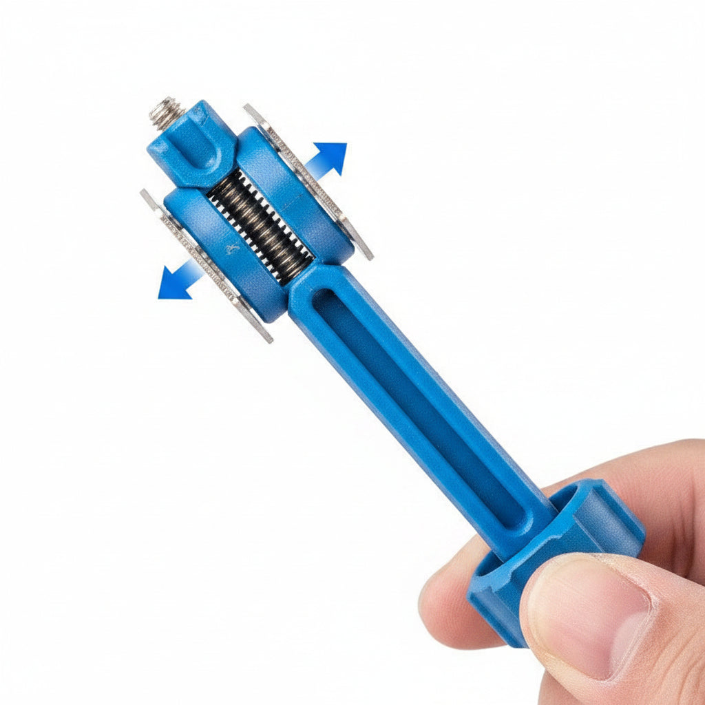 Bike Disc Brake Pad Spreader Tool – 360° Rotating Steel Piston Reset Tool for Hydraulic Brake Caliper Maintenance and Repair