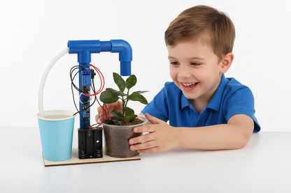 STEM Automatic Plant Watering Kit – DIY Physics Science Experiment Toy for Children, Educational Technology Project and Creative Learning
