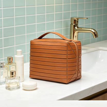Waterproof Travel Makeup Bag – Large Capacity Hanging Cosmetic Organizer with Leak-Resistant Compartments for Toiletries, Beauty Essentials and Travel