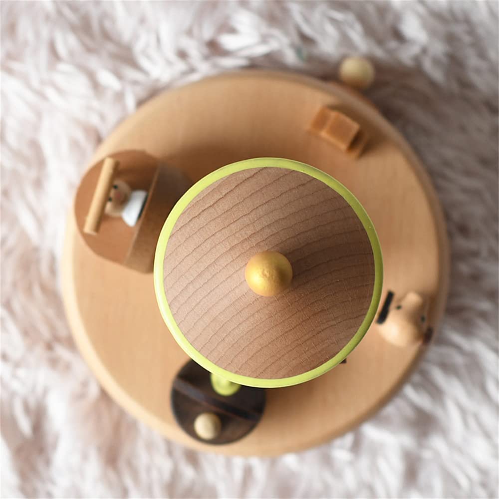 Wooden Cradle Music Box – Handcrafted Rotating Keepsake Ornament for Birthdays, Festivals, Home Decoration and Meaningful Gifts