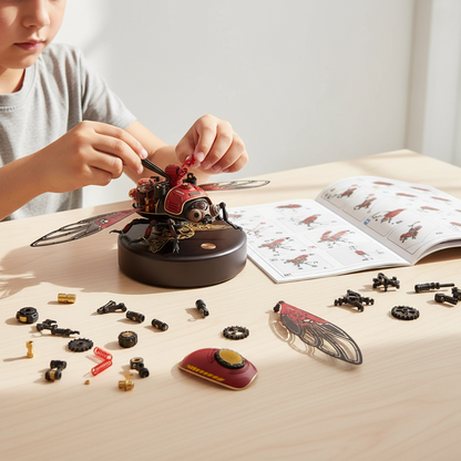 Robotime Titan Beetle Model – Intelligent Mechanical Rhinoceros Beetle Collectible Toy with Interactive Motion and Display Appeal