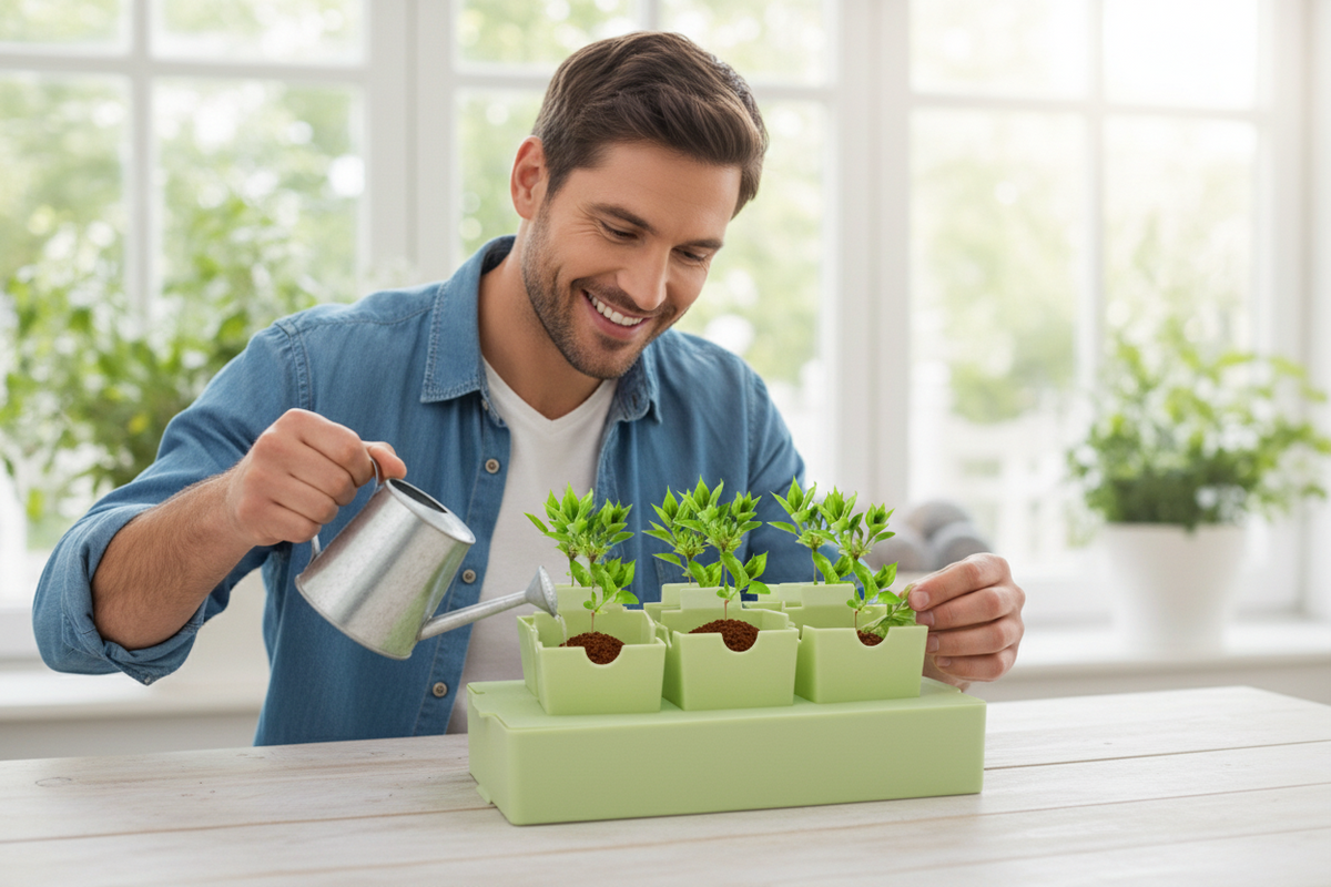 Reusable Seed Starting Tray – Germination and Transplant Nursery Tool with Labeling Features for Gardeners, Vegetables, Flowers and Indoor Seedlings