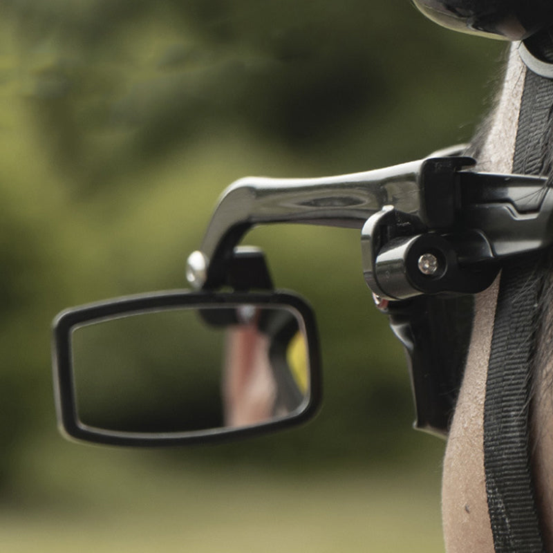 Bike Rearview Mirror for Glasses or Helmet – Mini Clip-On Cycling Mirror (Eyewear Not Included)