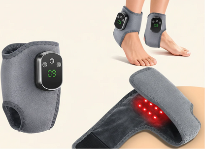Red Light Ankle Therapy Brace – Rechargeable Infrared Recovery Wrap with Heat and Vibration Modes for Targeted Ankle Wellness and Comfort