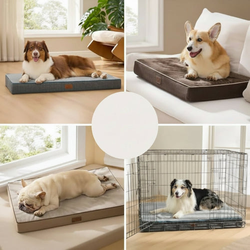Orthopedic Memory Foam Dog Bed – Washable Large Pet Mattress with Non Slip Base for Joint Support