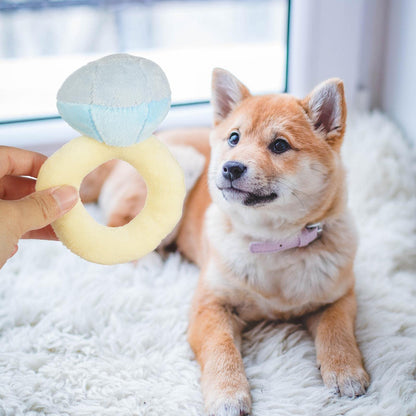 Oversized Diamond Ring Plush Toy-Funny Engagement Gift Decoration for Parties Proposals and Novelty Home Display
