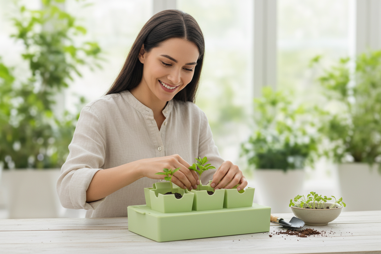 Reusable Seed Starting Tray – Germination and Transplant Nursery Tool with Labeling Features for Gardeners, Vegetables, Flowers and Indoor Seedlings