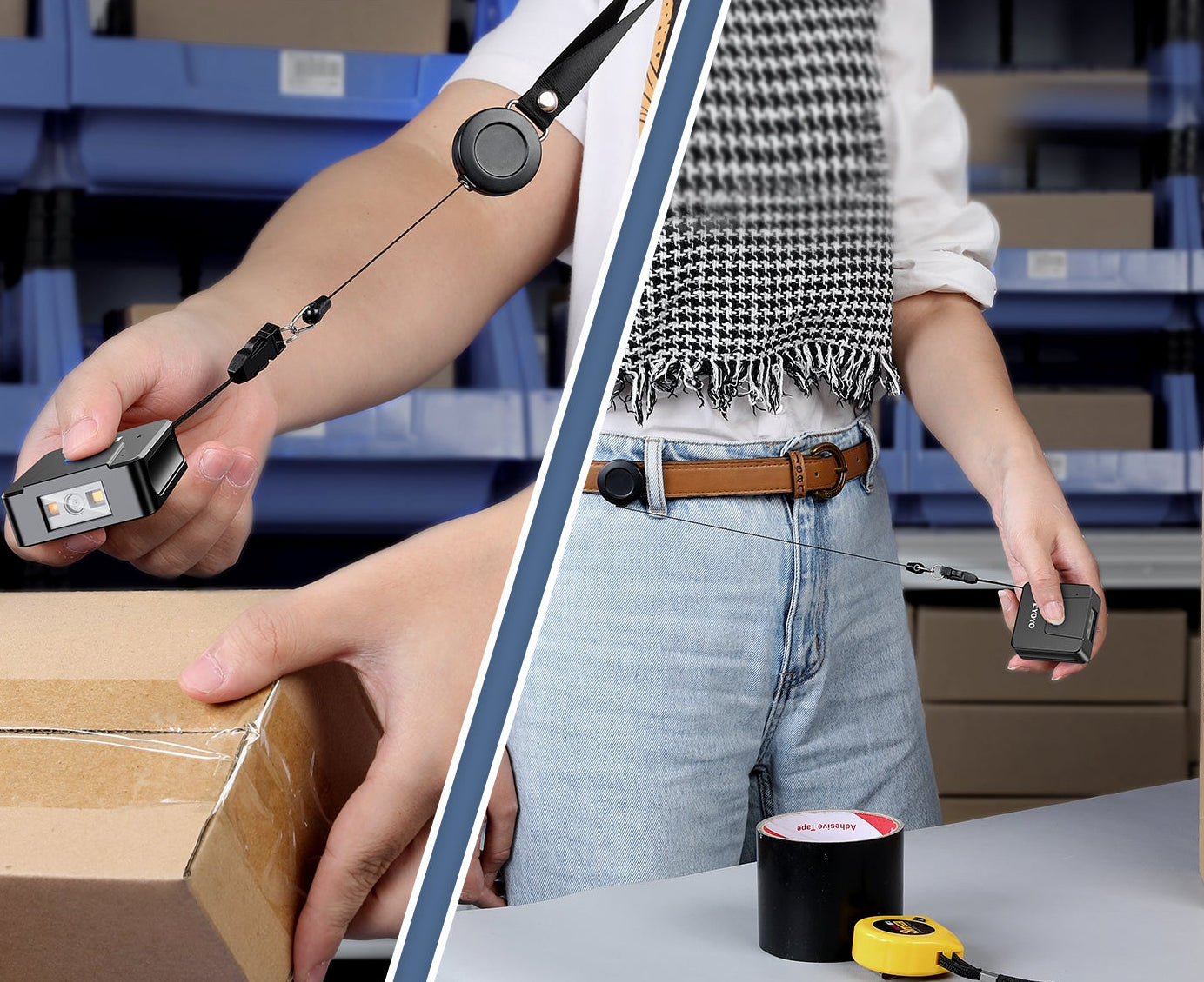Wearable Bluetooth Barcode Scanner – Wireless Finger Glove Scanner for 1D QR Codes, Warehouses and Inventory Management