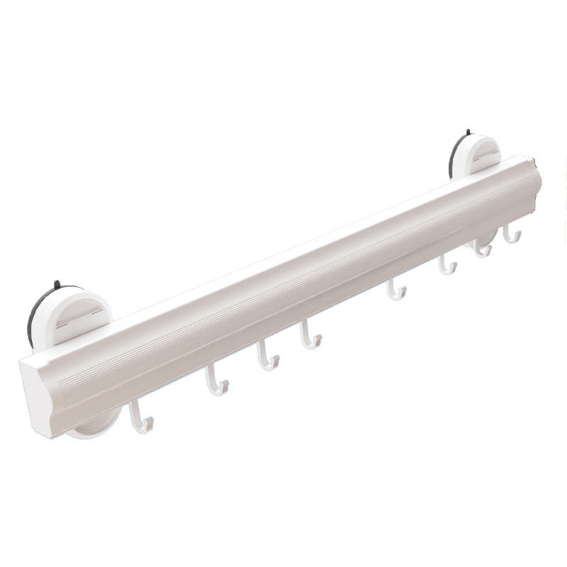 Retractable Wall Clothes Rack – Suction Cup Folding Drying Rack for Socks, Underwear and Balcony Space Saving Storage