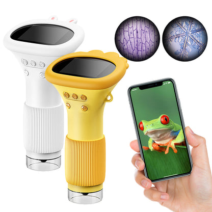 Portable Digital Microscope for Kids – 1000X Handheld Pocket Microscope with IPS Screen, LED Lights and STEM Science Exploration