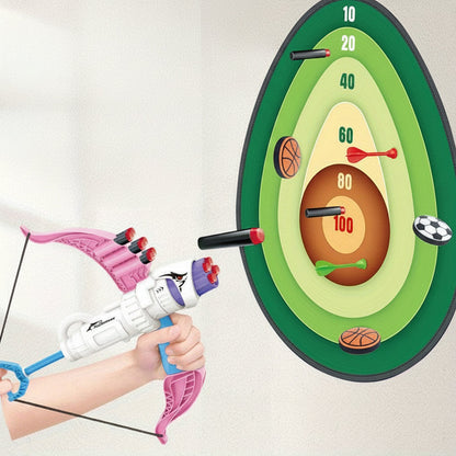 Family Archery Game Set - 4-in-1 Parent Child Outdoor Activity Toy for Skill Building, Bonding and Active Play