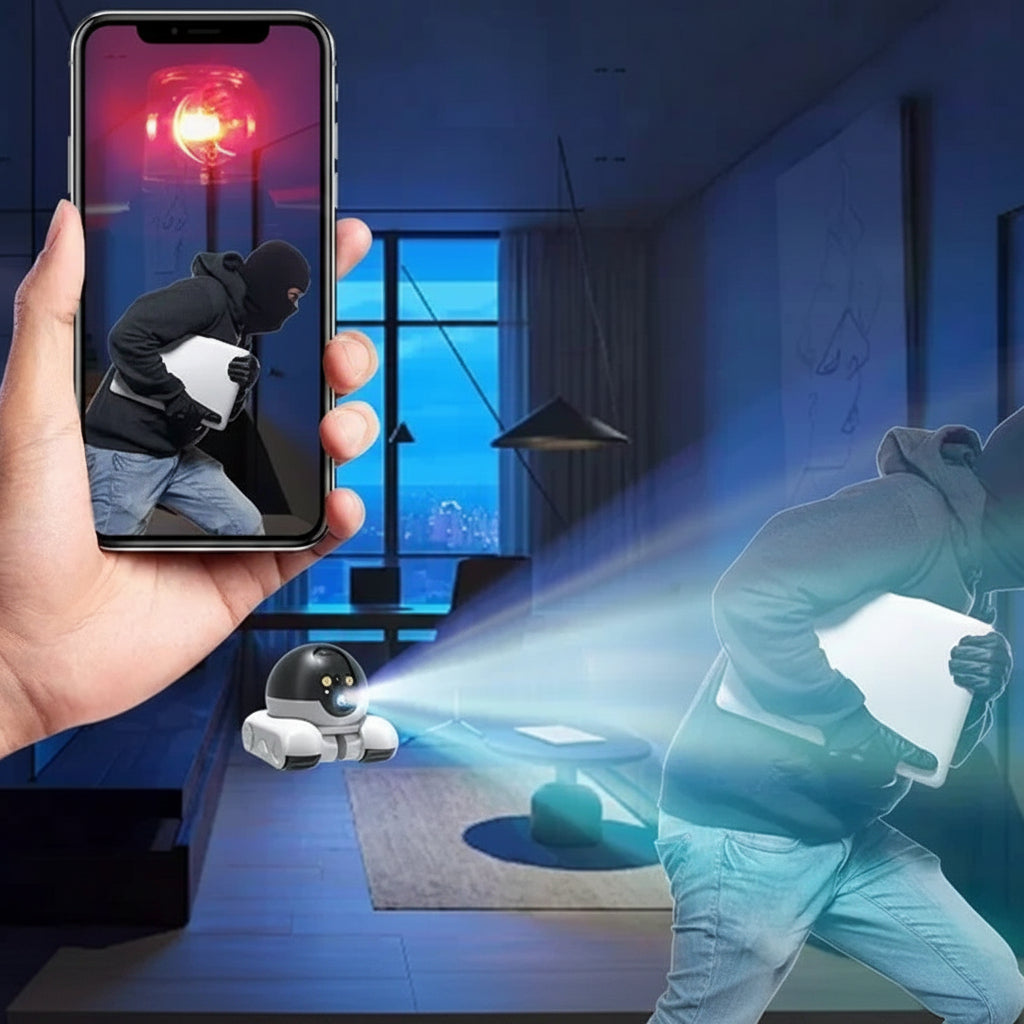 Rotating Pet Camera –360°  Interactive Home Security Camera with Two-Way Audio, Night Vision Detection and Remote Monitoring for Dogs and Cats
