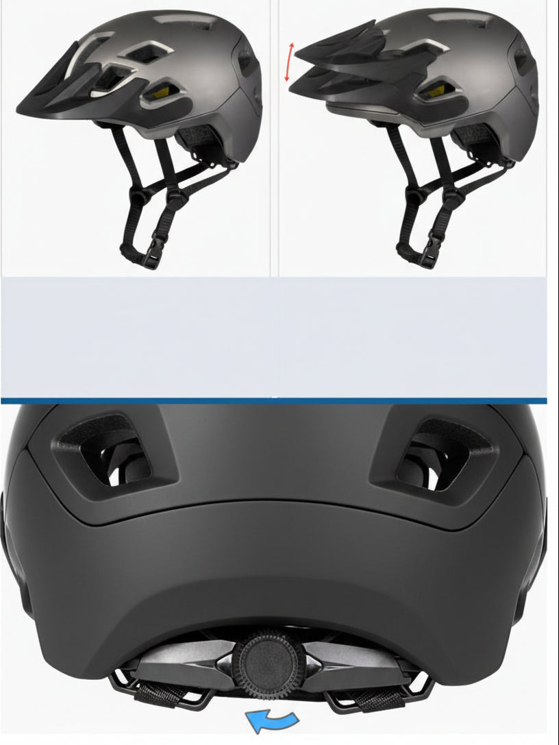 Rechargeable LED Cycling Helmet – Ultralight MTB Mountain and Road Bike Helmet for Men and Women with High-Visibility Safety Light