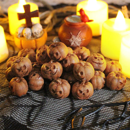 Mini Resin Pumpkin Decorations - Halloween Craft Accessories for DIY Projects, Home Decor and Party Displays