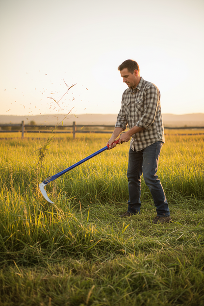 Foldable Long-Handle Corn Sickle – Fast-Cutting Farm Tool for Corn Stalks, Wheat, Straw, Grass Harvesting and Outdoor Garden Maintenance