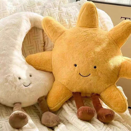 Sun and Moon Throw Pillow – Soft Decorative Sofa Cushion for Living Room, Bedroom and Cozy Home Accent Styling