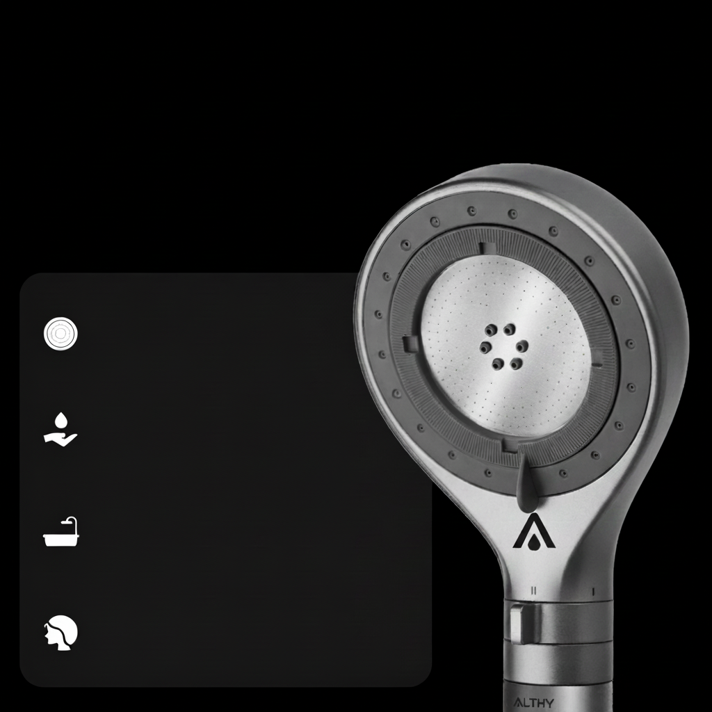 Nanobubble Filter Shower Head – Handheld Water-Saving Shower with Carbon Filtration, Three Modes and Skin and Hair Care Features