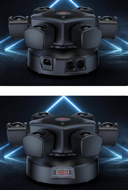 RGBW Moving Head DJ Lights – 150W Six Arm DMX512 Stage Lighting for Weddings, Clubs, Concerts and Professional Events