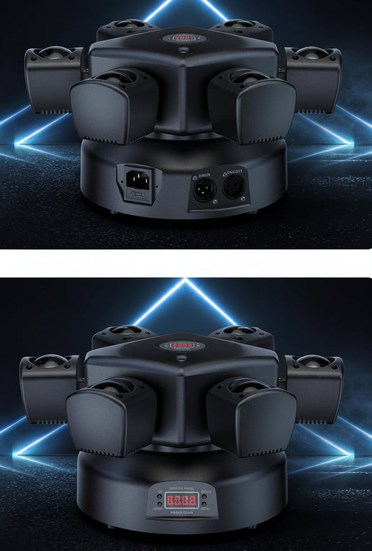 RGBW Moving Head DJ Lights – 150W Six Arm DMX512 Stage Lighting for Weddings, Clubs, Concerts and Professional Events