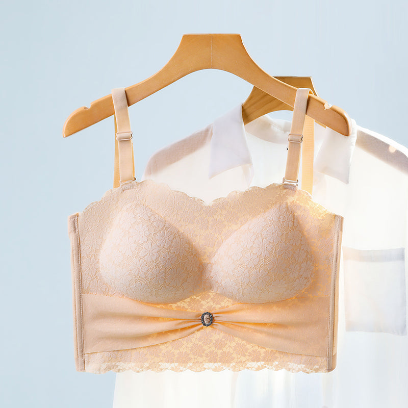 Women’s Strapless Push-Up Bra – Seamless Solid Invisible Bralette with Plus-Size M-5XL Fit for Backless Dresses, Summer Tops, Parties and Everyday Wear