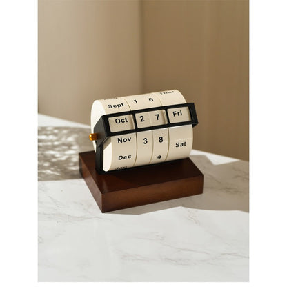 Perpetual Wheel Calendar – Large Rotating Desktop Calendar Organizer for Home Office Planning, Countdown Display and Decorative Desk Styling