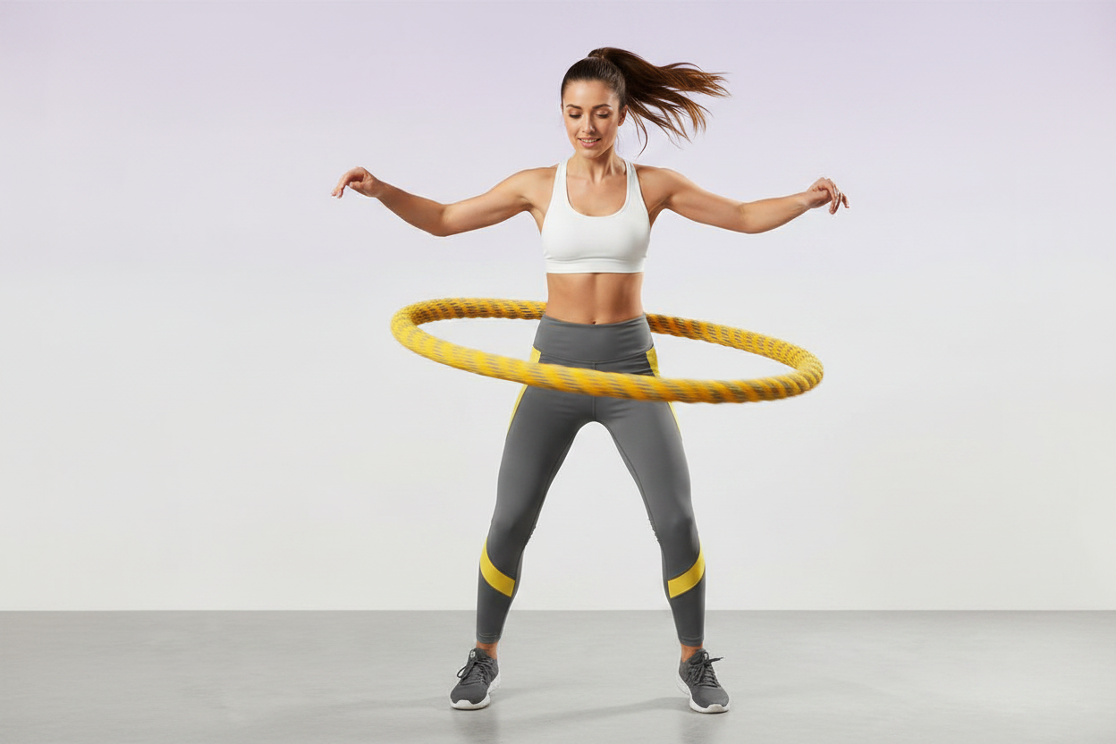 Soft Weighted Hula Hoop – Adjustable Waist Training Fitness Hoop for Belly Fat Workout and Home Exercise
