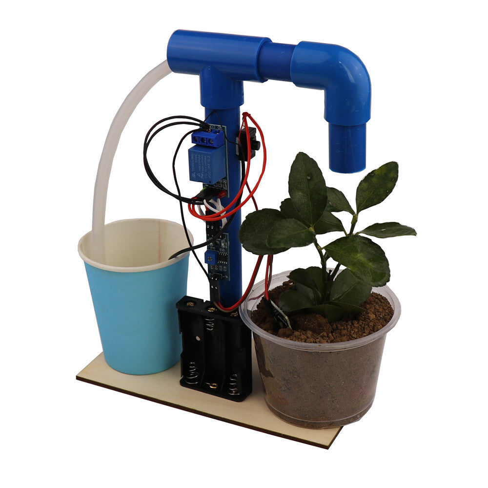STEM Automatic Plant Watering Kit – DIY Physics Science Experiment Toy for Children, Educational Technology Project and Creative Learning