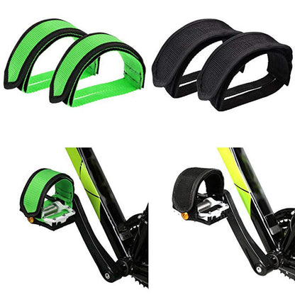 Nylon Bicycle Pedal Straps Toe Clip Set – Adjustable Cycling Foot Straps for MTB Fixed Gear Road Bike Secure Riding Support.