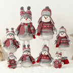 Fabric Snowman Christmas Decoration – Festive Plush Holiday Ornament for Christmas Trees, Windows, Tabletops and Cozy Seasonal Home Decorations