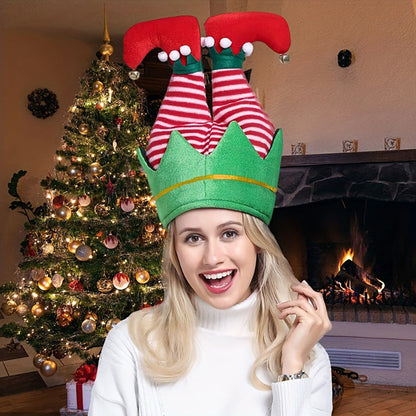 Elf Pants Santa Hat – Funny Christmas Beanie for Holiday Parties, Family Gatherings and Seasonal Costume Accessories
