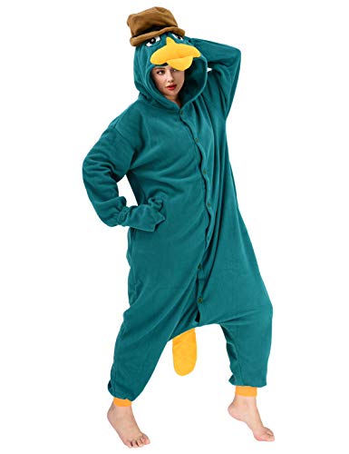 Animal Kigurumi Duck Onesie – Cute Cartoon Pajama Costume for Adults and Kids, Cozy Halloween Cosplay, Parties, Sleepovers and Fun Homewear