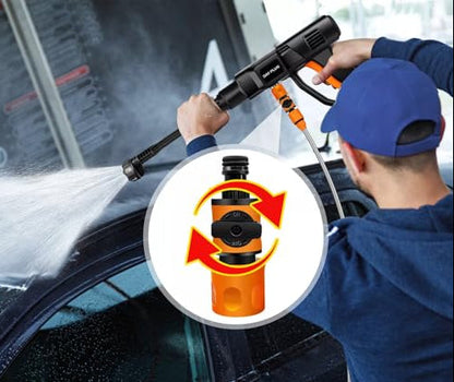 Cordless Pressure Washer – Portable Brushless Power Washer with 4.0Ah Battery, 6-in-1 Nozzle and Handheld Design for Car Cleaning