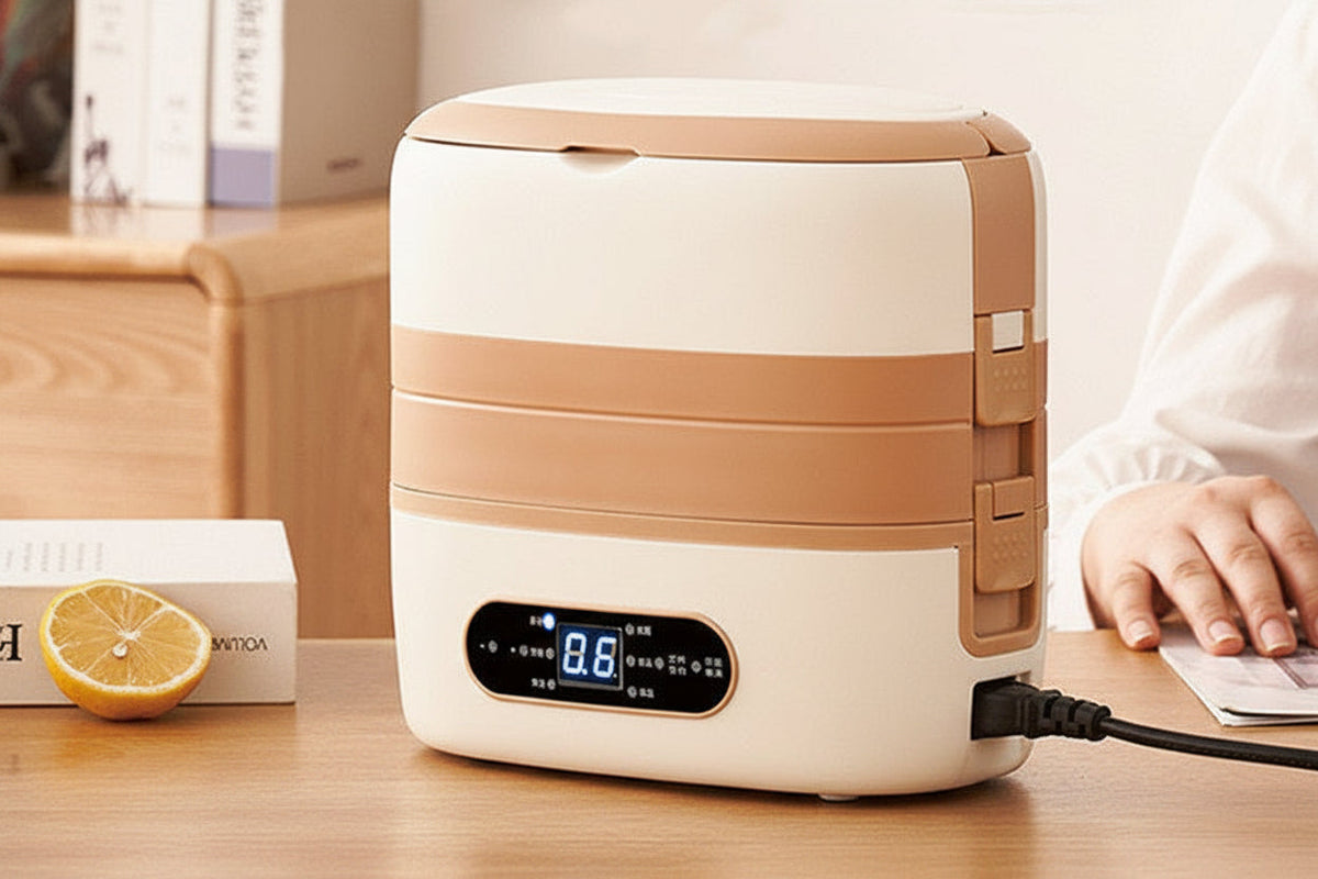 Electric Heated Lunch Box – 304 Stainless Steel Portable Food Warmer Bento Container for Office, Travel and Daily Meals