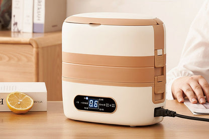 Electric Heated Lunch Box – 304 Stainless Steel Portable Food Warmer Bento Container for Office, Travel and Daily Meals