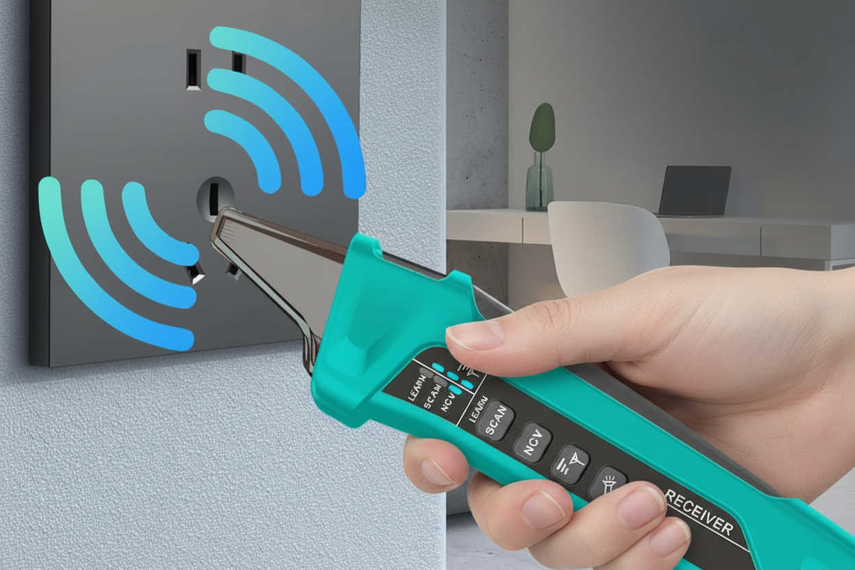 ET32 Digital Circuit Breaker Finder – GFCI Outlet Tester for Fast Electrical Wiring Identification, Socket Testing and Safer Home DIY Troubleshooting