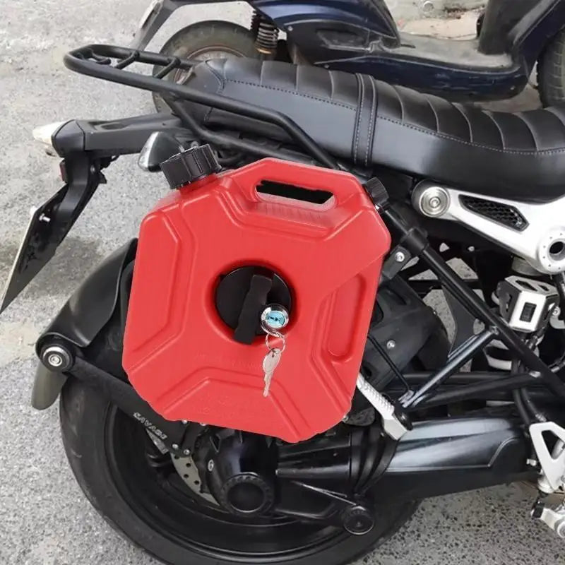 Portable Fuel Storage Can – Lockable Plastic Petrol and Diesel Tank for Emergency Backup, SUVs, Motorcycles, Outdoor Travel and Utility Use