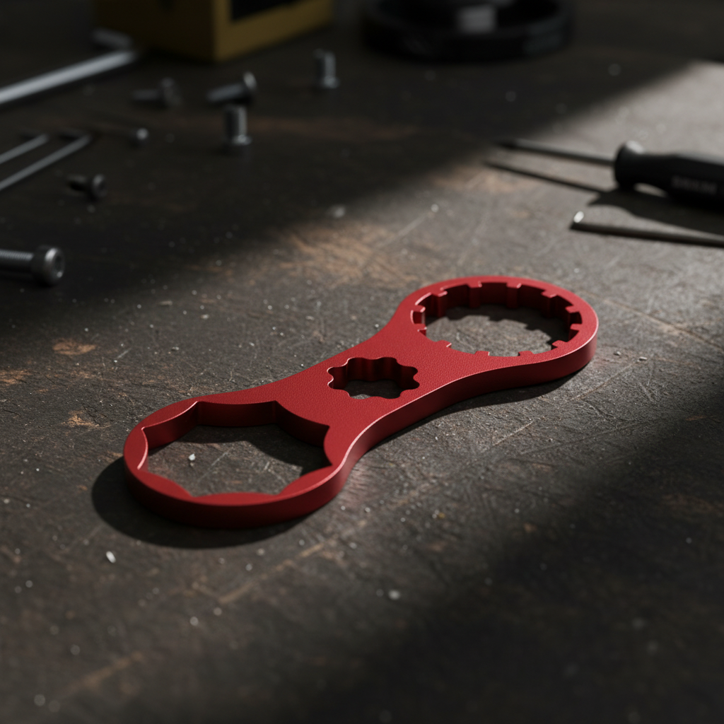 Bike Front Fork Wrench – Ultralight Aluminum Repair Tool for Suntour and RST Suspension Fork Maintenance