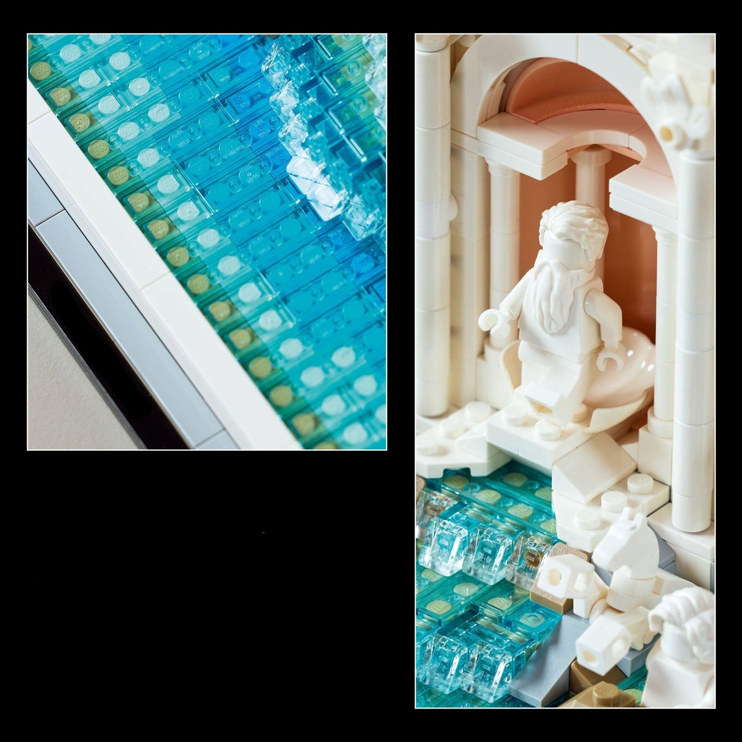Trevi Fountain Building Blocks Set-Classic Architecture Model Compatible with LEGO Bricks for Family Fun and Decorative Display