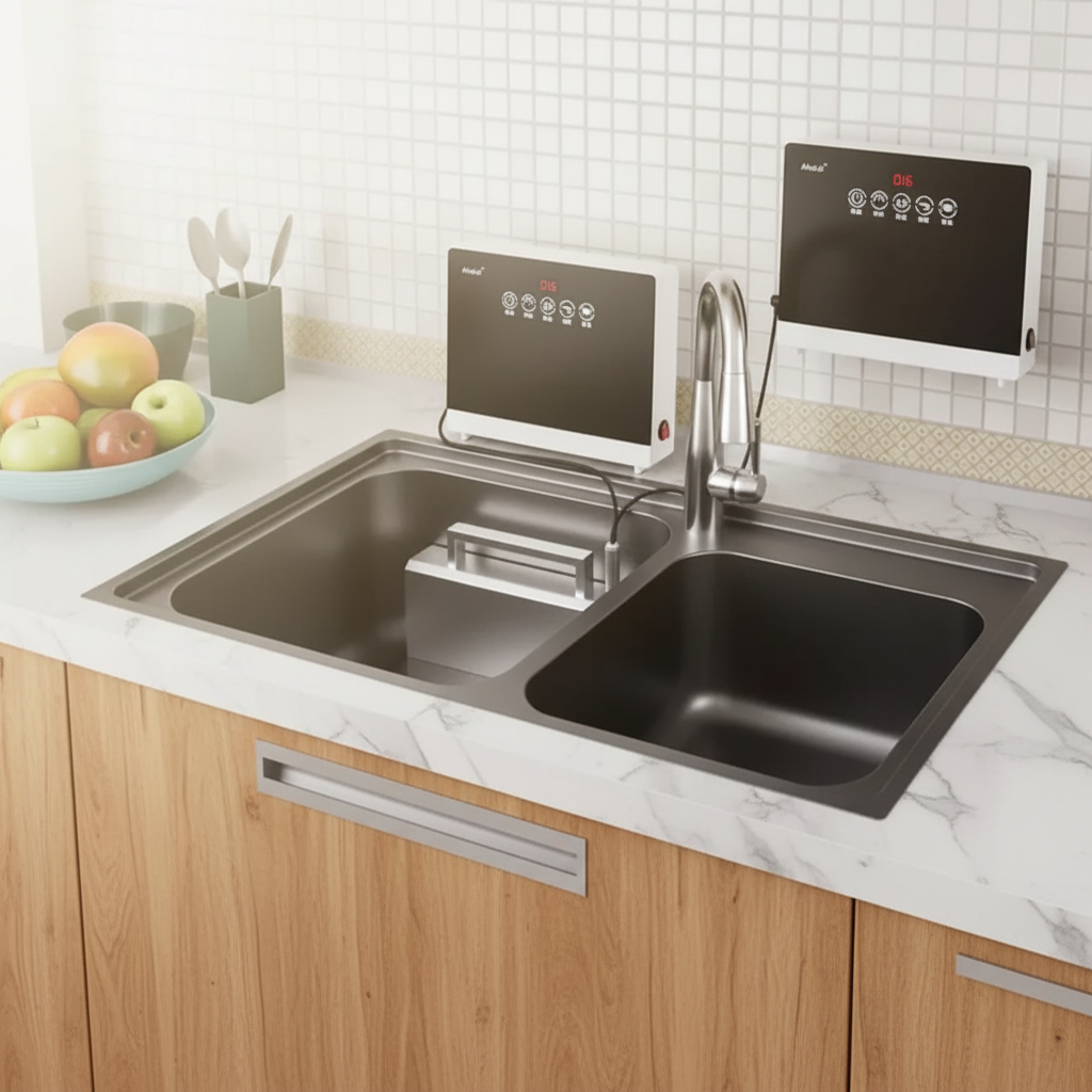 Portable Ultrasonic Dishwasher – Automatic Compact Sink Cleaning Machine for Kitchen Dishes, Tableware, Apartments and Convenient Household Washing