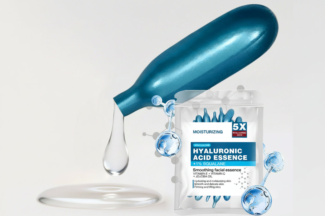 Hyaluronic Acid Capsule Essence – Deep Moisturizing and Brightening Facial Serum for Hydrated, Smooth, Radiant and Fresh-Looking Skin
