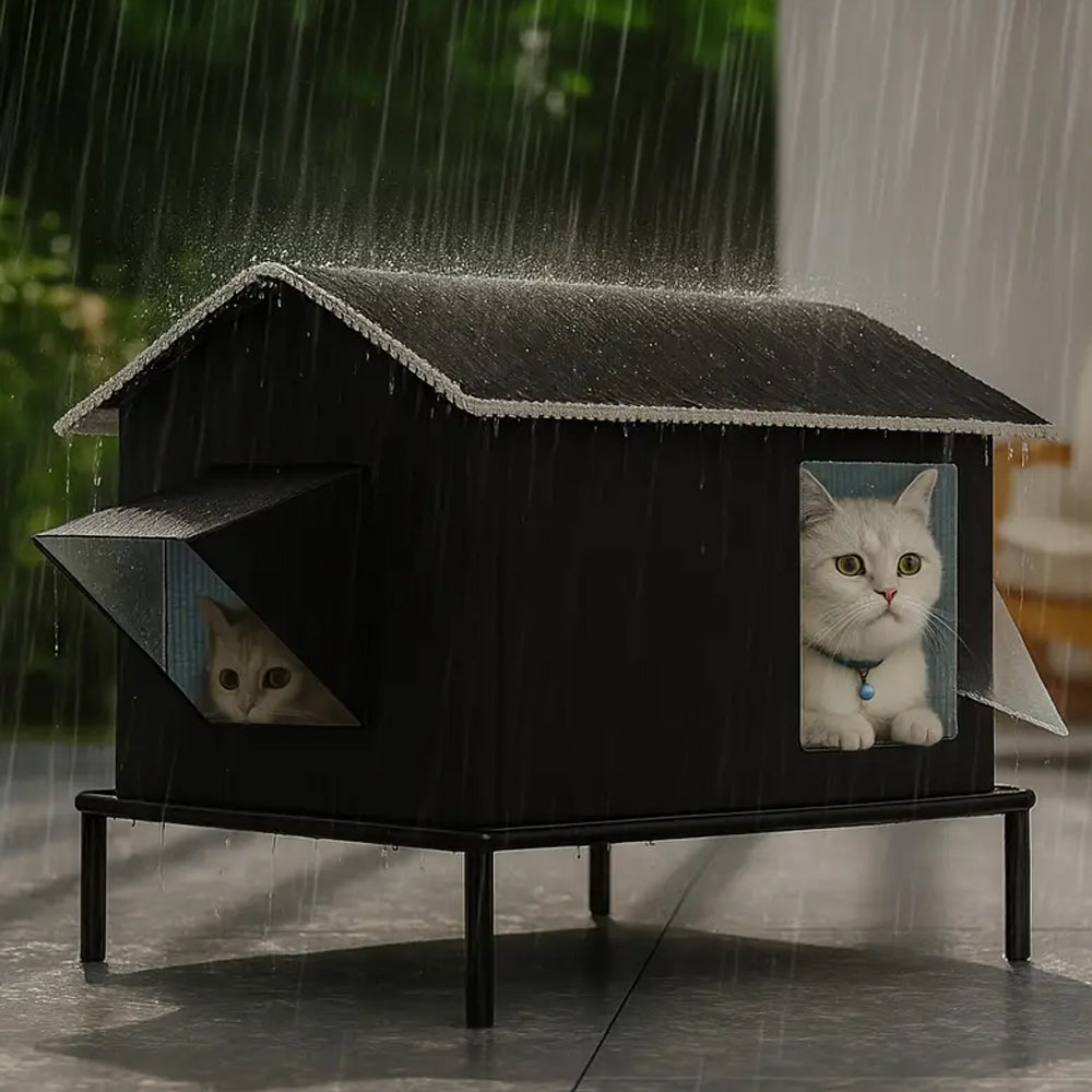 Elevated Waterproof Pet Bed – Moisture-Resistant Cat House with Weatherproof Design for Small and Medium Dogs Indoor or Outdoor