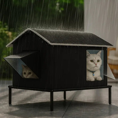Elevated Waterproof Pet Bed – Moisture-Resistant Cat House with Weatherproof Design for Small and Medium Dogs Indoor or Outdoor
