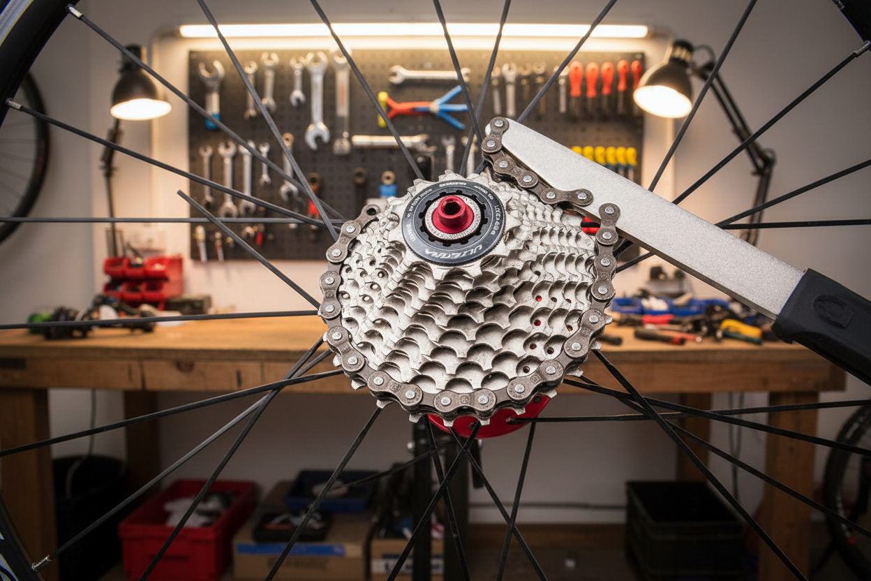 Bicycle Chain Whip Tool Kit – Freewheel Cassette Remover for 8–11 Speed MTB and Road Bike Installation and Maintenance