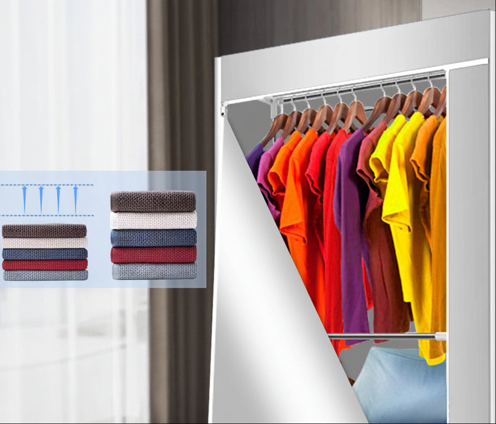 Portable Electric Clothes Dryer – 1600W Heated Garment Drying Machine with Timer for Travel, Apartments and Rainy Day Laundry
