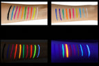 UV Glow Body Paint Set – Neon Fluorescent Face and Body Makeup for Halloween Parties, Festivals and Cosplay Looks