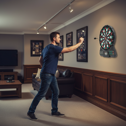 Electronic Dart Board Set – 18 Games, 159 Options, 1-8 Player Automatic Scoring with LED Display and 6 Plastic Darts