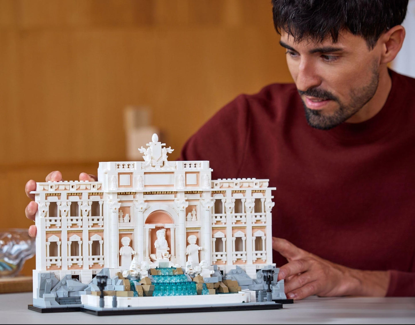 Trevi Fountain Building Blocks Set-Classic Architecture Model Compatible with LEGO Bricks for Family Fun and Decorative Display